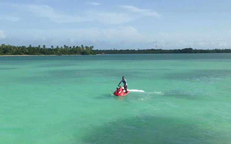 glass bottom boat Frankie Tour jet ski